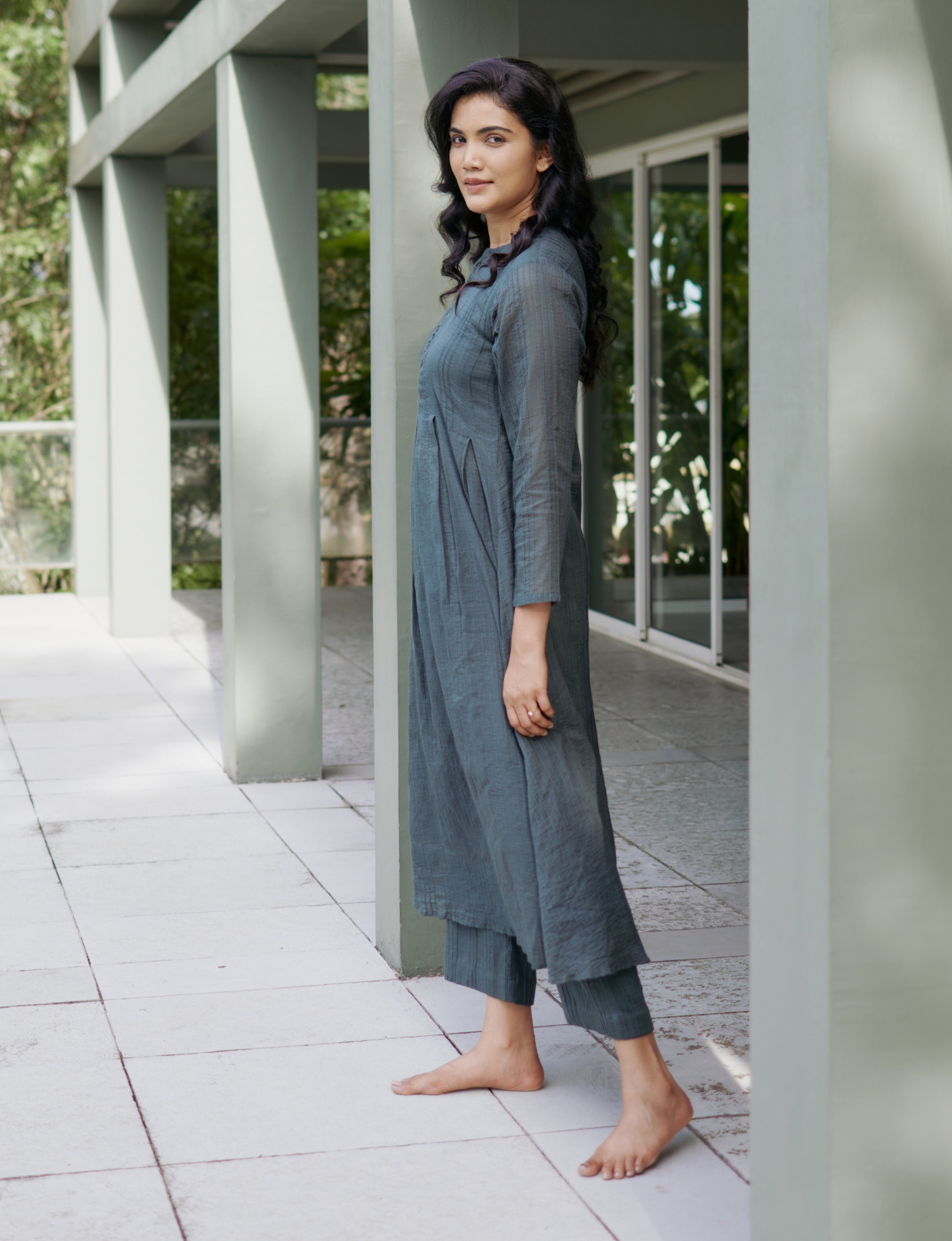 Pintucks Anarkali